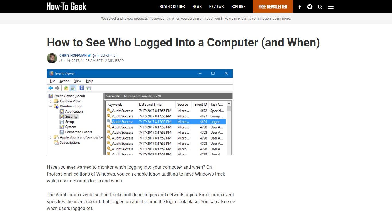 How to See Who Logged Into a Computer (and When) - How-To Geek