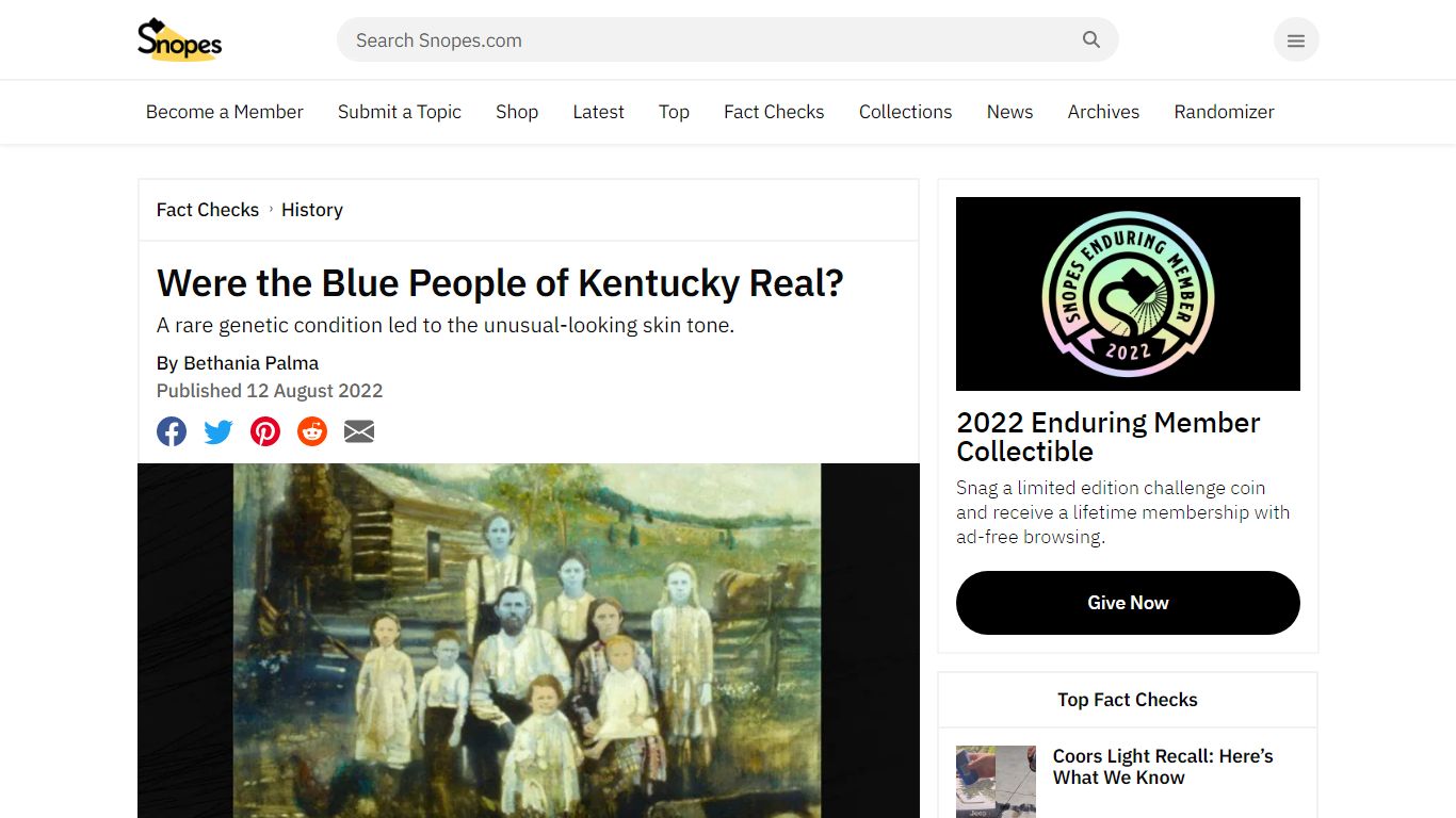 Were the Blue People of Kentucky Real? | Snopes.com